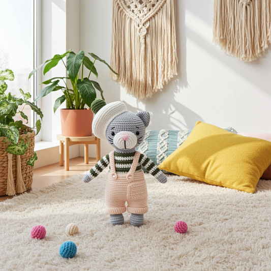 Amigırumi Ressam Kedi