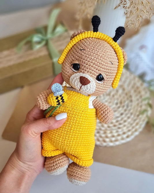 Amigurumi Arı Kostümlü Ayı